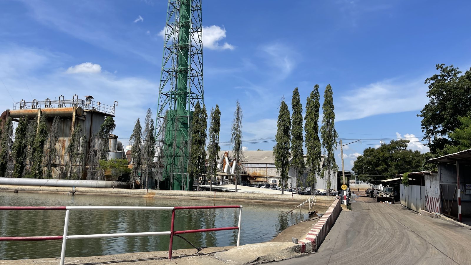 Saraburi plant with treated-water pond